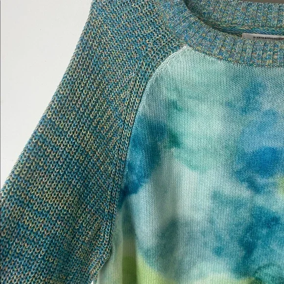 ANTHROPOLOGIE Blue Watercolor Tie-Dye Sweater Size Large - Picture 12 of 16